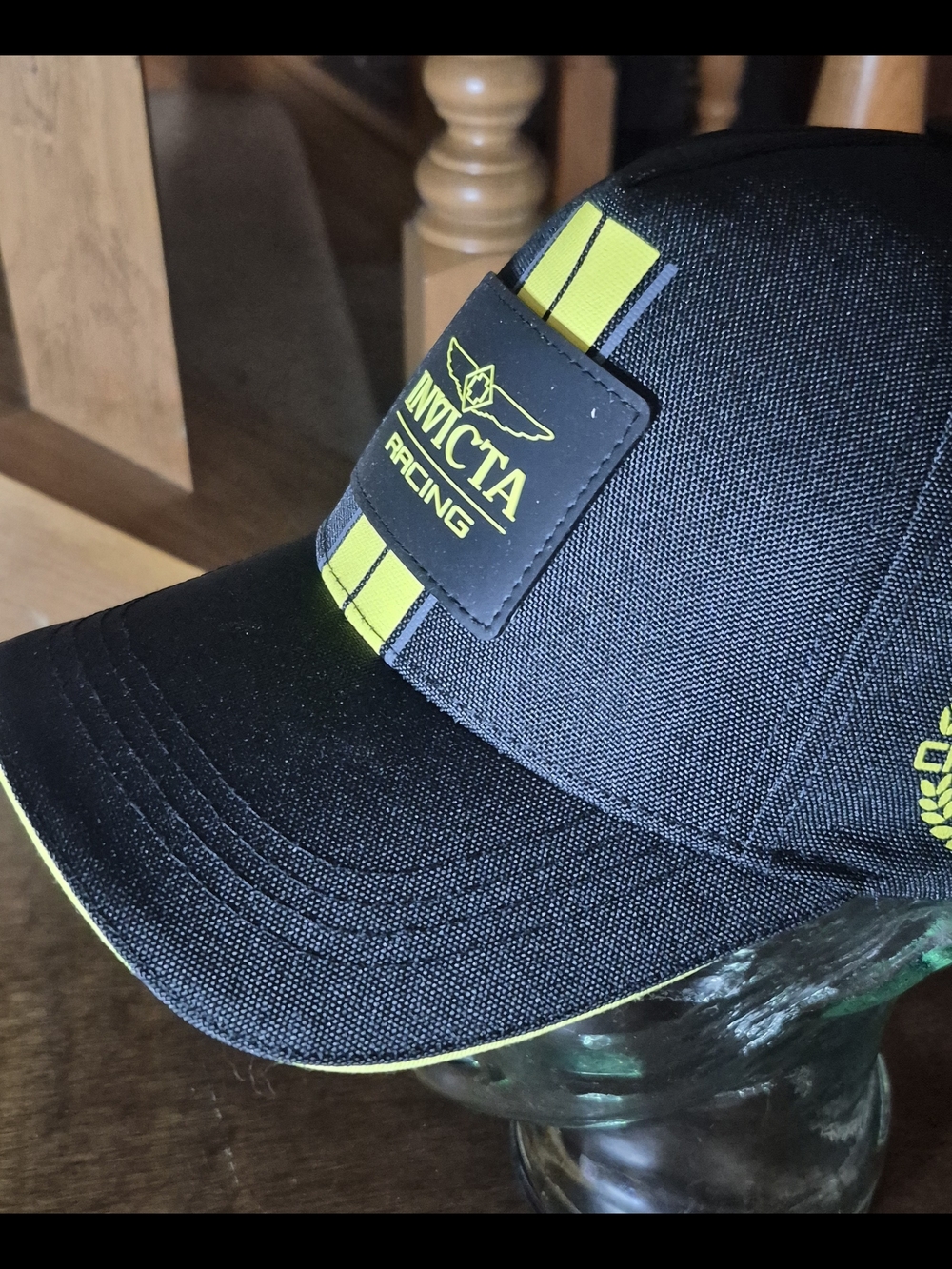 Invicta Racing Black & Yellow Cap - Picture 7 of 11